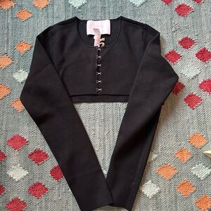 Atelier Victoria's Secret X Altuzarra Fine-Knit Hook & Eye Cropped Cardigan